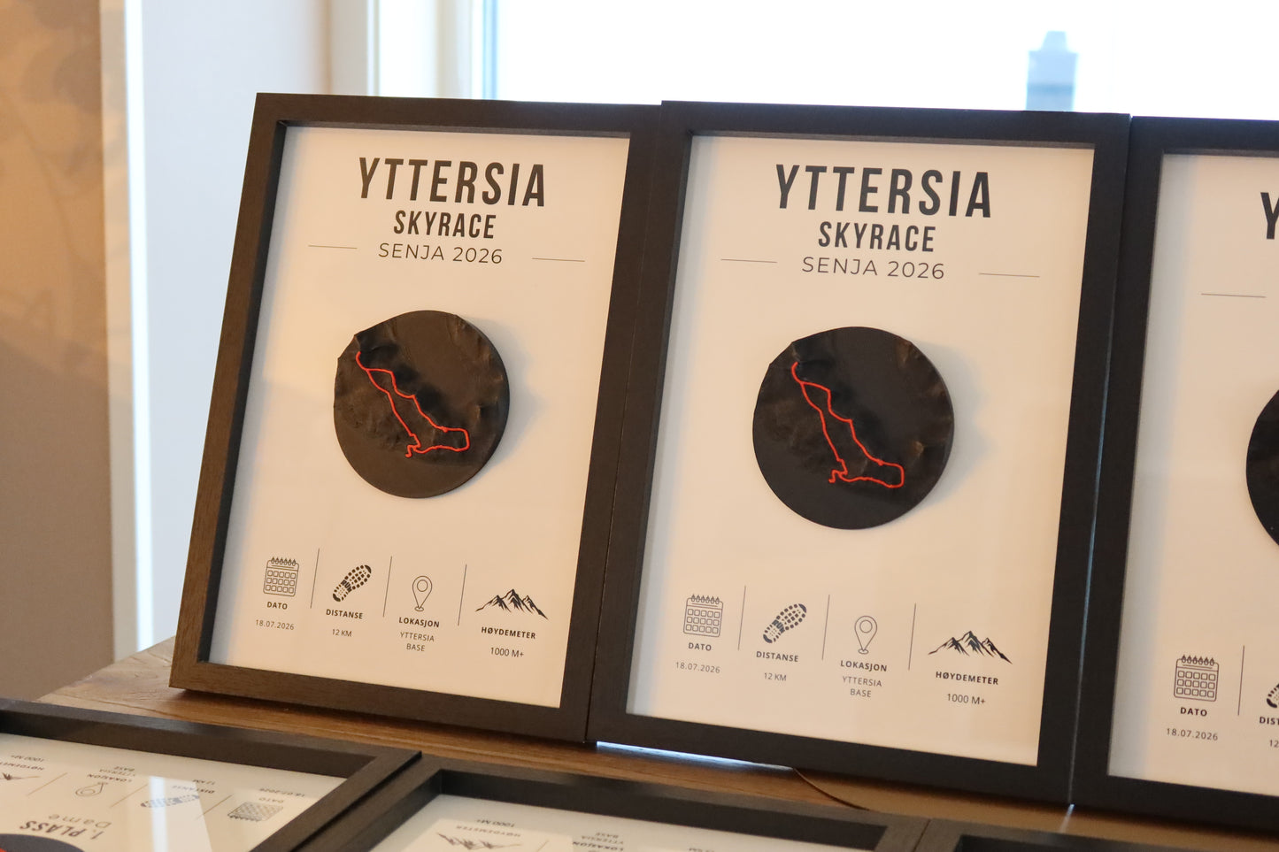 Yttersia Skyrace – 3D Map in Frame - Personalized