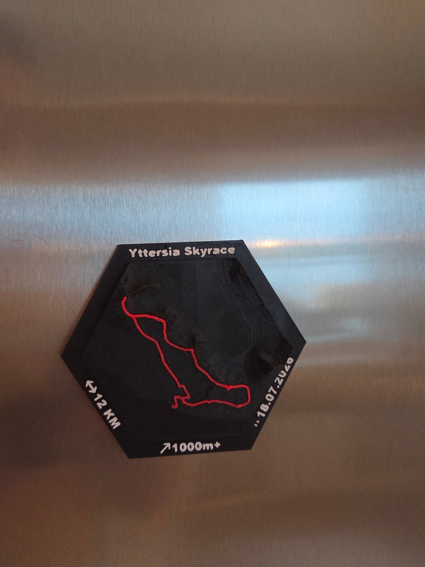 Refrigerator Magnet - YTTERSIA SKYRACE with 3D Map and GPX Route