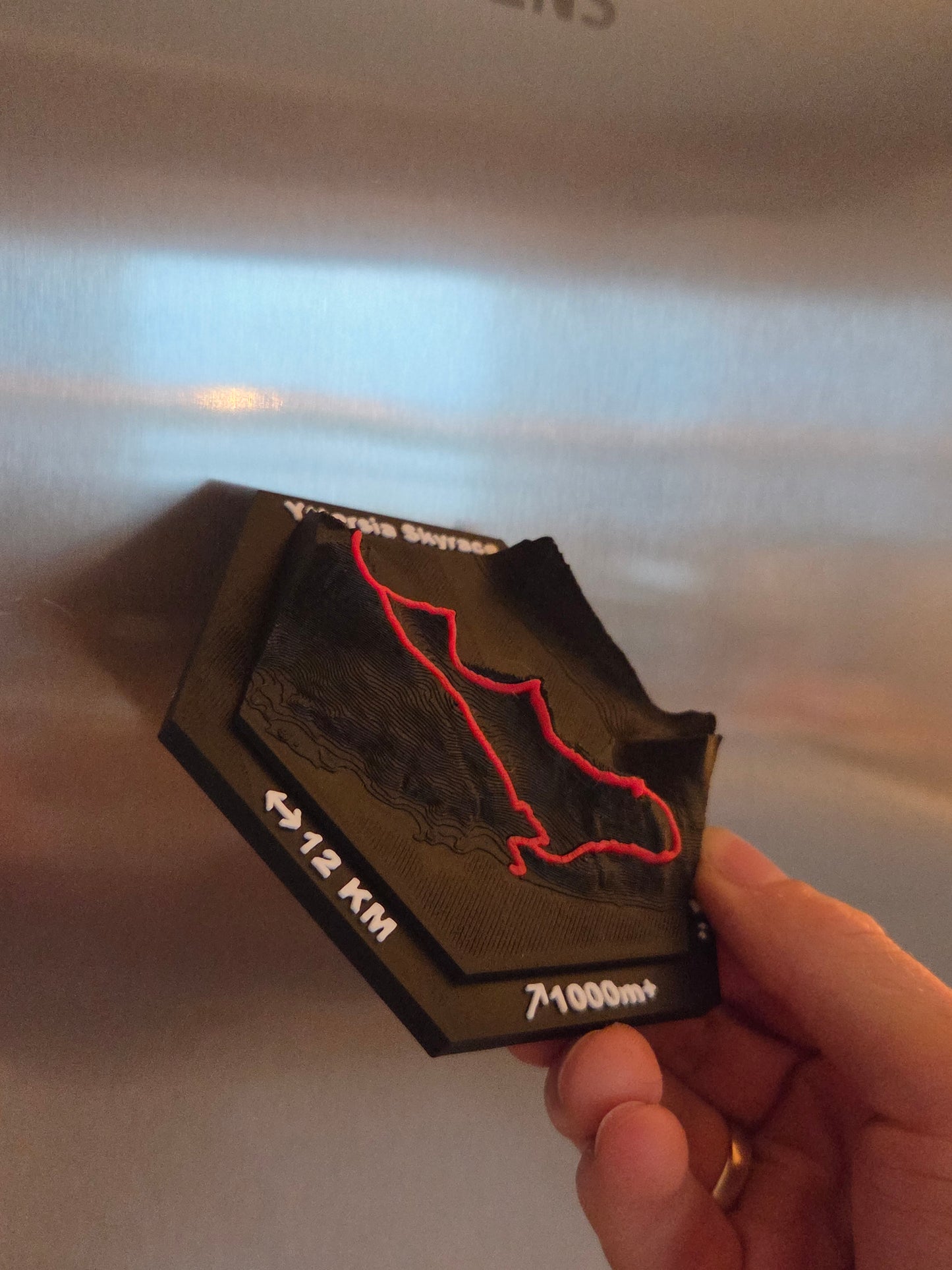 Refrigerator Magnet - YTTERSIA SKYRACE with 3D Map and GPX Route
