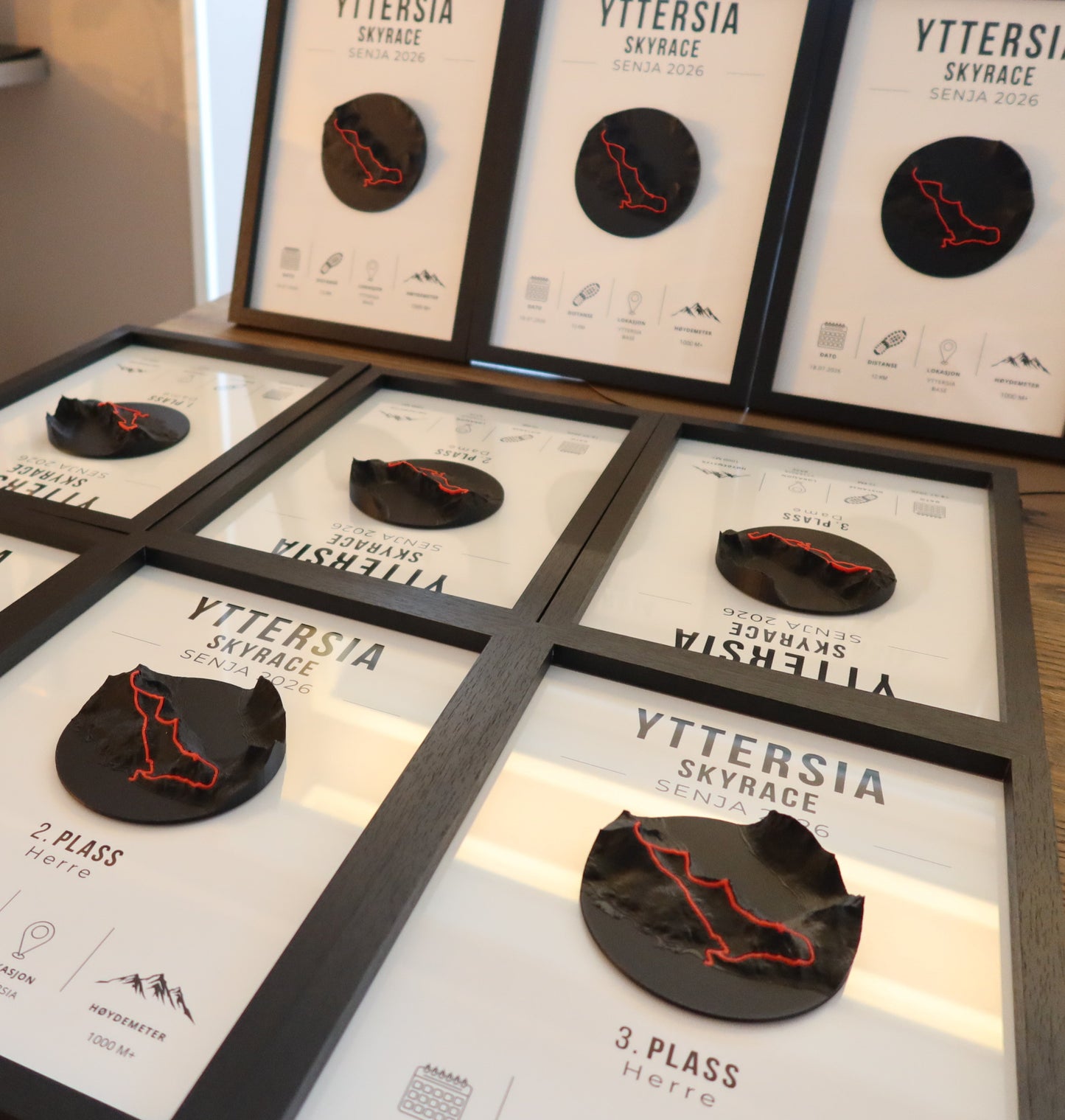 Yttersia Skyrace – 3D Map in Frame - Personalized