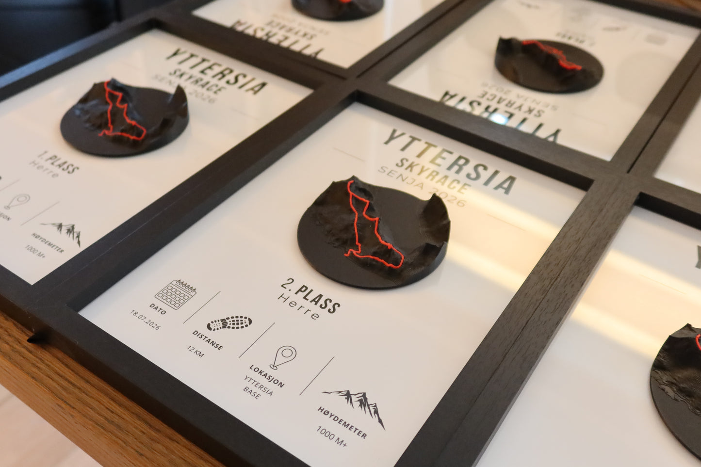 Yttersia Skyrace – 3D Map in Frame - Personalized