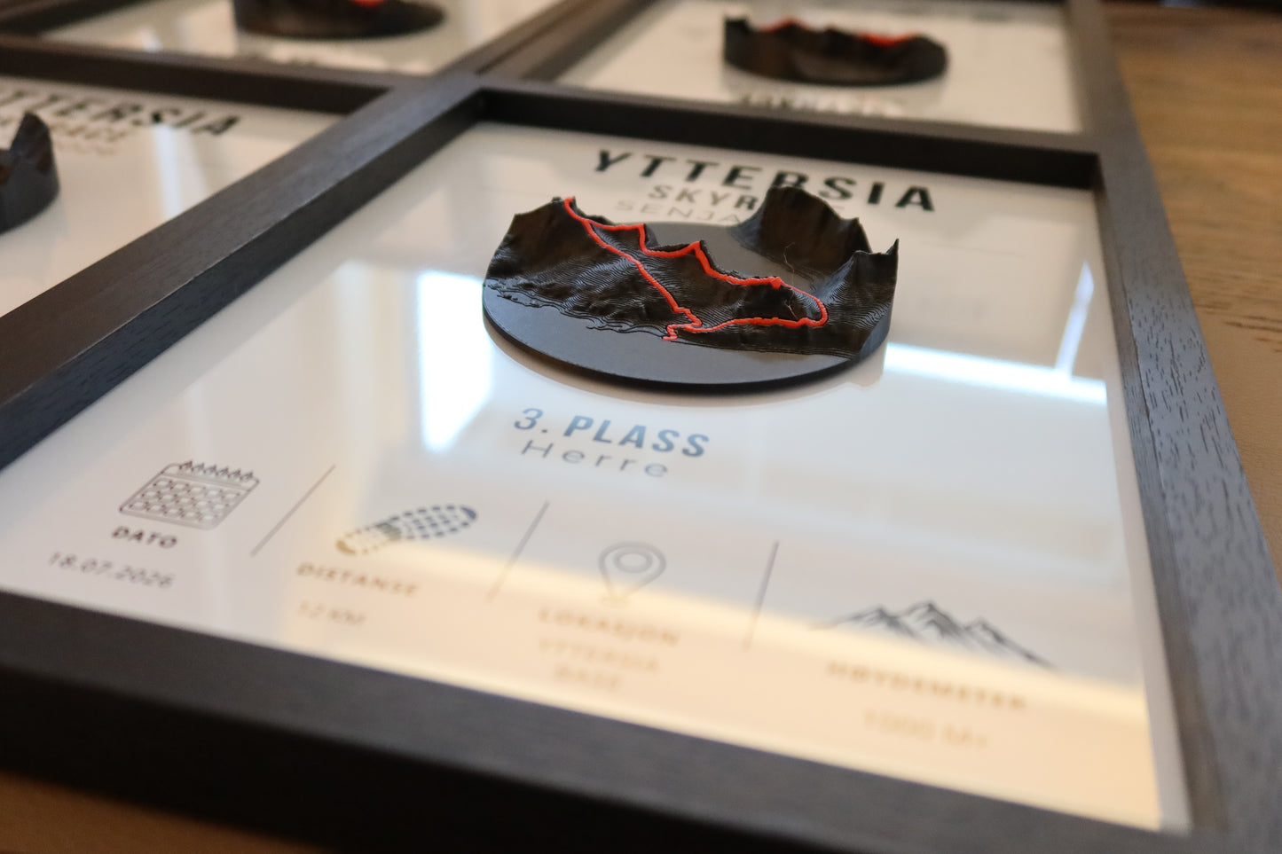 Yttersia Skyrace – 3D Map in Frame - Personalized