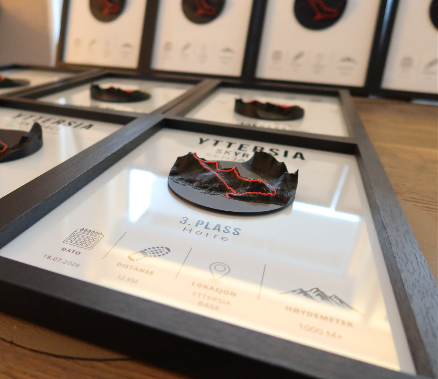 Yttersia Skyrace – 3D Map in Frame - Personalized