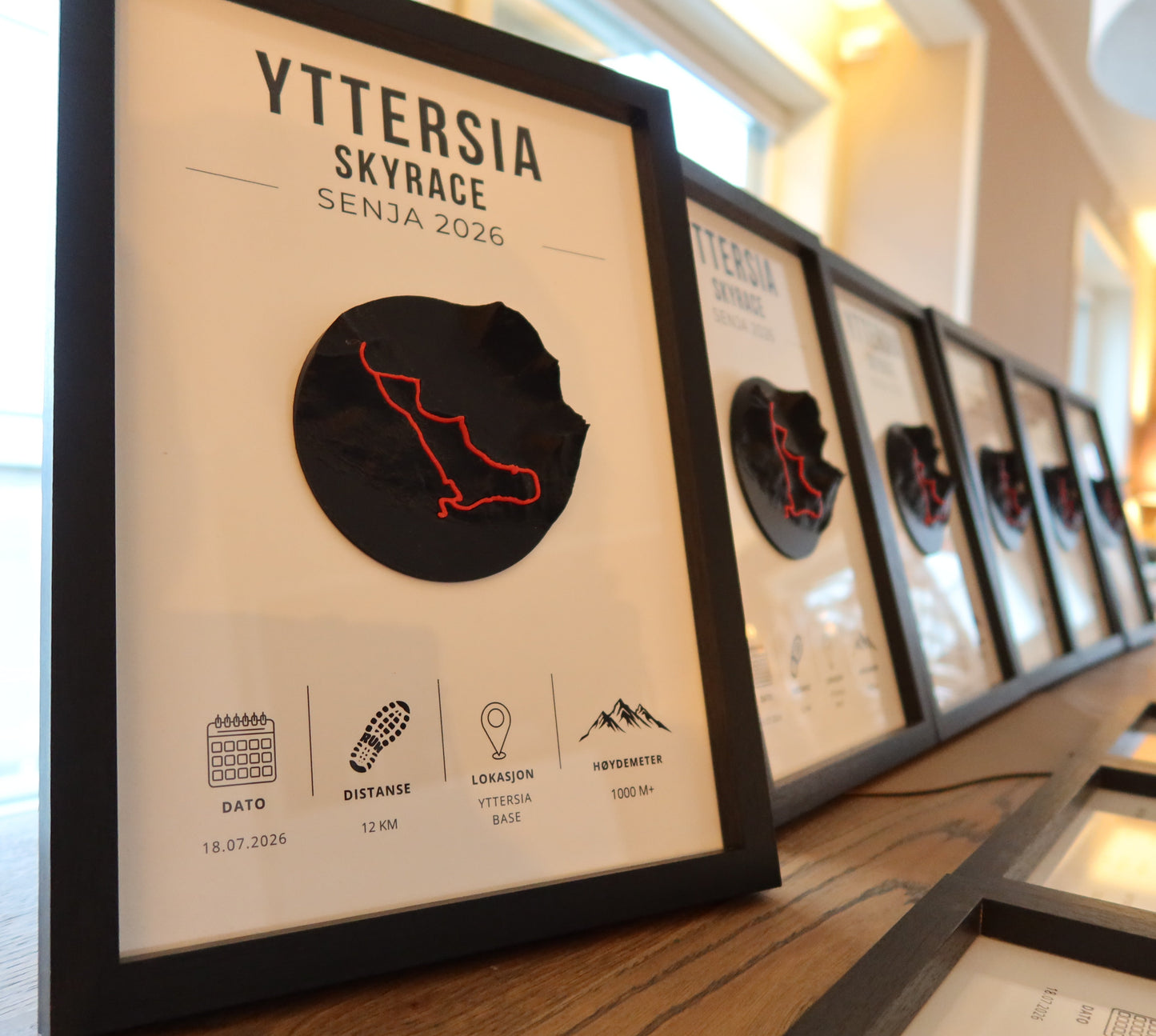 Yttersia Skyrace – 3D Map in Frame - Personalized