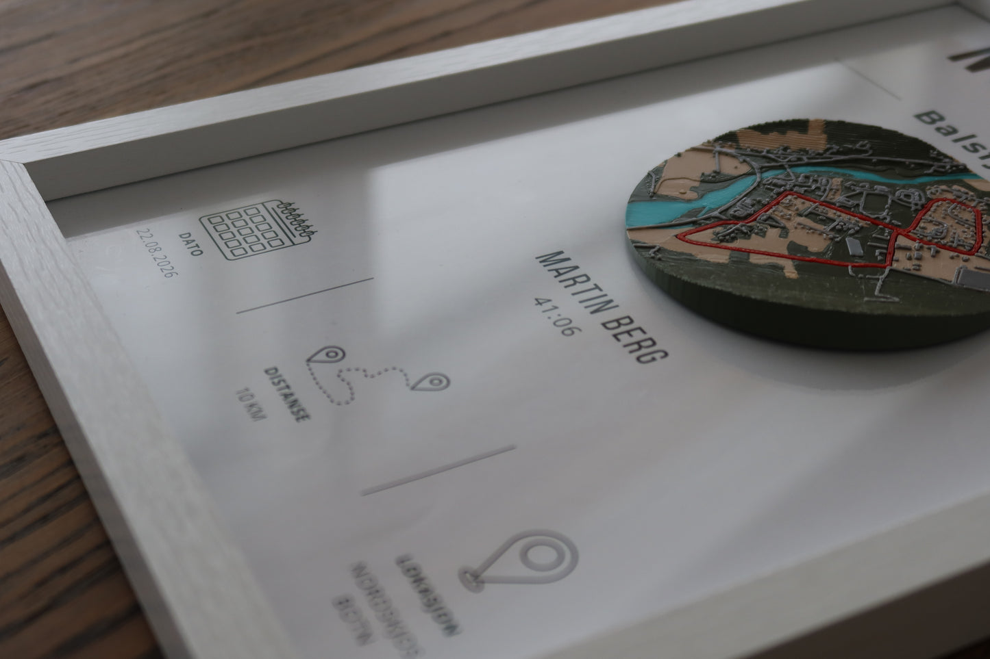 Nordkjosmila – 3D Map in Frame - Personalized